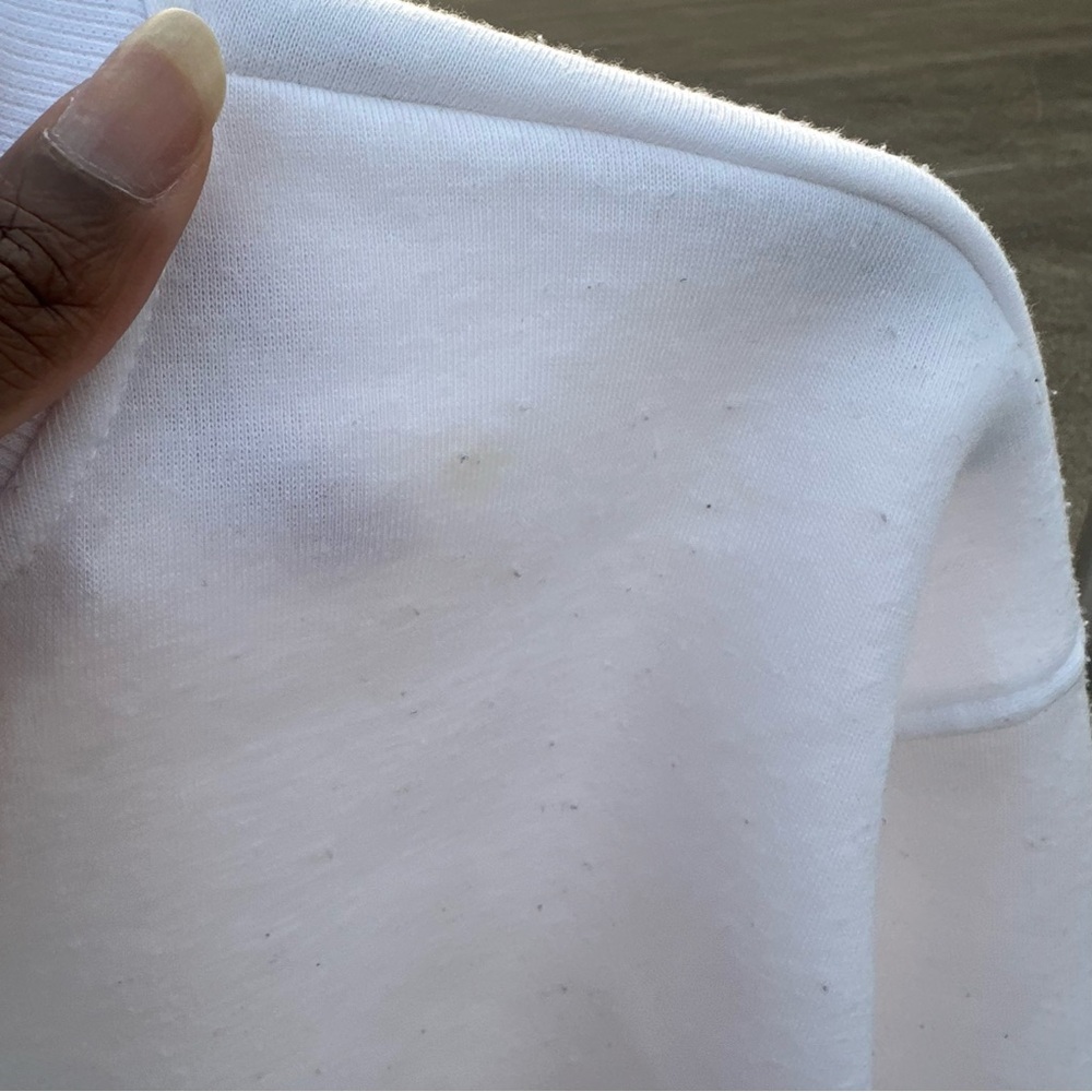 SWANK White Graphic Sweatshirt Size L (Has some stains as pictured) SAME DAY💨🛫📦 - Picture 8 of 11